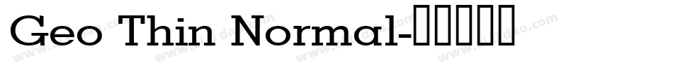 Geo Thin Normal字体转换